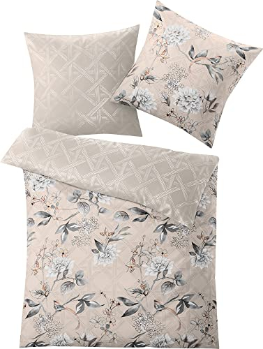 Kleine Wolke Bettwäsche Satin Kessia Taupe 155 x 220 cm und 80 x 80 cm
