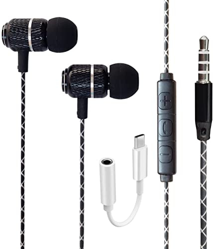 AMPLE Kabelgebundene Kopfhörer für Google Pixel 11, 10, 9, 8, 7, 6 mit 3,5-mm-Klinkenstecker
