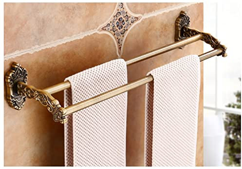 Porte Serviette en Acier Inoxydable,Serviteur De Douche Etagère De Salle De Bains Etagère De Douche [avec Crochet] pour Cuisine,Toilette,Salle De Bain,Chambre (Color : Gold, Size : 60CM)