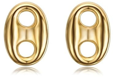BOBIJOO JEWELRY - Boucles d'oreilles Grain de café 10mm Acier inoxydable OrHomme Femme