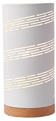 OuXean E27 60W hohle Tischlampe Metall Beleuchtung, Nachtlicht Schreibtischlampe für Schlafzimmer Kinderzimmer Bar Restaurant Büro Home Decor, weiß (ohne Glühbirne)