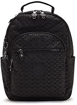 Kipling Damen Seoul Kleiner Rucksack, Strapazierfähige, gepolsterte Schultergurte mit Tablet-Hülle, Tasche, Signature Emb, 10''L x 13.75''H x 6.25''D, Damen Seoul Kleiner Tablet Rucksack
