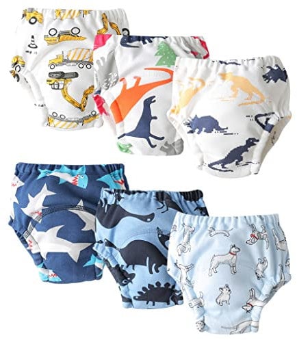 ACMEDE Baby Potty Training Pants for Boys Girls Cotton Toilet Training Pants 6-Pack Baby Boys Girls Panties Reusable Potty Training Underwear for Baby Toddlers 0-1-2-3 Years, 100% Cotton