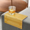 Bandeja de sofá plegable de bambú, organizador de reposabrazos de madera para bebidas, tazones, bocadillos, revistas, control remoto, protector de sofá, soporte para tableta portátil, 36 x 25 x 1 cm
