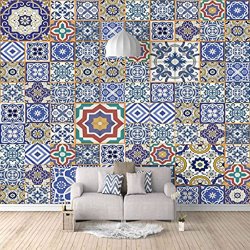 Photo Wallpaper 3D Illusion Retro Pattern Wallpaper Living Room Bedroom Office Corridor Decoration Murals Modern Wall Decoration - Wall Posters Peel And Stick Wall Art Wall Stic 250 (W) x 175 (H) cm