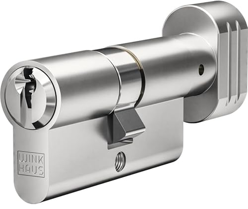 WINKHAUS keyTec VSX Knaufzylinder | Länge (mm): 40-45K | Knauf Schließzylinder Tür-Zylinder mit Anbohrschutz, Pickingschutz | Patentschutz (2038) | 5 Schlüssel & Sicherungskarte | Einzelschließung