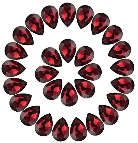 Teardrop Rhinestones 100Pcs Burgundy Point Back Glass Rhinestones for Crafts Jewelry Making,13x18mm