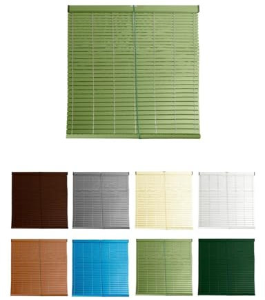 JARDIN202 - Persiana de PVC Alicantina con Polea Metálica | Persiana Enrollable | Estor Enrollable para Ventanas, Puertas, Salón y Cocina | 100 x 160 cm (Verde Oliva)