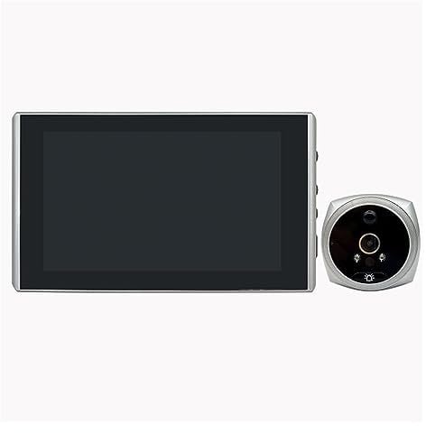 ThikK PIR Motion DetectionDoor Viewer Video Peephole Camera 4.5 Monitor Digital Ring Doorbell Video-eye Security Voice Record(Silver doorbell)