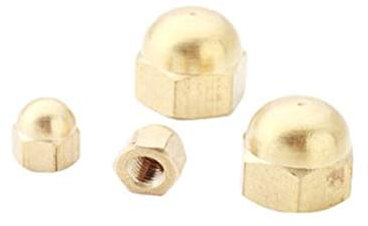 Arbeitsplatten-Befestigungsmutter, 2–50 Stück/Charge, Messing-Hutmutter, M3, M4, M5, M6, M8, M10, M12, M16, Kupfer-Bronze-Messing-Hutmutter, Eichel-Kuppelkopf-Sechskantmutter for tägliche Wartungsarbe
