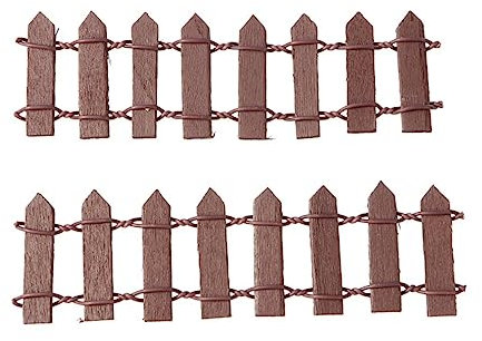 ABOOFAN 10 Pezzi Cancelli Da Giardino in Legno La Recinzione Mini Ornamenti Per La Casa Mini Recinzione Da Giardino Anteriore Rifinitura Del Bordo Recinto Per Cani Di Legno Domestico