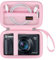 Canboc Carrying Case for Canon PowerShot SX740 SX730 SX720 SX620 G7X Digital Camera, Point and Shoot Vlogging Camera Bag, Zipper Mesh Pocket fits USB Cable, Batteries, Pink