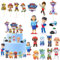 Tortendeko,19 Stück Geburtstag Deko,Tortenfiguren,Cupcake Deko,Party Kuchen Deko,Tortendeko Cartoon Kindergeburtstag,Geeignet für Babyparty,Kinder Geburtstag Party Torte Deko Supplies