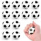 Delsen 12 Stück 5CM Antistressball, Anti Stress Spielzeug Bälle, Fußball Stressbälle für Kinder, Mini Sportbälle, Schaum Sportbälle Anti Stress Geschenke für Kinder und Erwachsene