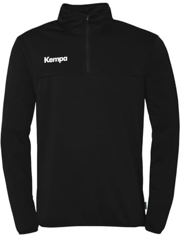 Kempa Herren 1/4 Zip Top Pullover, Schwarz, 116 EU