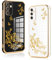 Vauki 2 Stück für Samsung Galaxy A34 5G Hülle, Silikon Handyhülle TPU Schmetterling Motiv Schutzhülle Kameraschutz Stoßfest Bumper Case - Jungen und Mädchen Cover für Samsung A34 5G, Black and White