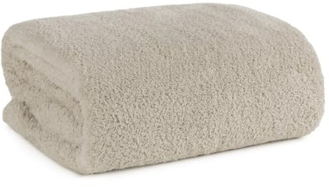Design91 Flano Decke Lori Warme Wohndecke Sesseldecke Tagesdecke Weiche Sofadecke Überwurf Kuschelige Couchdecke (Beige, 170X210 cm)