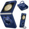 Yarxiawin Kompatibel für Samsung Galaxy Z Flip 5 5G Hülle Silikon Case Magnetisch Ringhalter Aesthetic, Kompatibel mit Magsafe Handyhülle Samsung Z Flip 5 5G mit Ständer Schutzhülle (Blau)