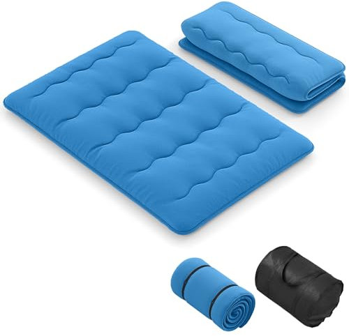 GIANTEX Bodenmatratze 140x200 cm, Futon Matratze Japanisch, Tatami Matte Faltbar & Tragbar, Klappmatratze mit Tragetasche & Abnehmbarer Bezug, Schlafmatte Schlafunterlage für Gästezimmer Schlafzimmer