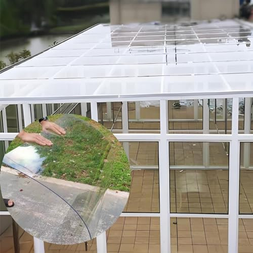 Clear Polycarbonate Sheets,polycarbonate panels,polycarbonate roof panels,greenhouse panels,UV Rainproof Roof Cover,for Outdoor Glazing Panels Replacement Shed Panel(Thickness: 1mm) (Size : 6 x 9.8ft