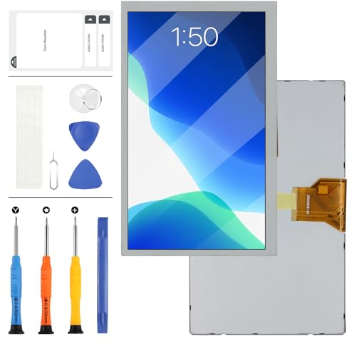 LADYSON Écran d'affichage LCD pour AT080TN64 8 pouces 800 × 480 Tablette 8 pouces Écran de remplacement Digitizer Tablet PC Assemblée Panneau en verre de remplacement avec outils