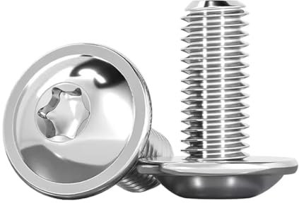 Drenky Flachkopfschrauben Mit Flansch 20 Stück, Schrauben Torx ISO 7380-2 Linsenkopf Schrauben M6x12mm Flanschschrauben Rostfrei Edelstahl A2 V2A Gewindeschrauben Vollgewinde Schrauben
