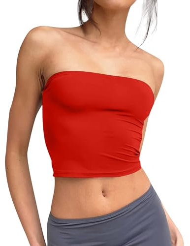 T-Shirt Femme Ventilateur Haut Été Top Dentelle Rose Sport Grande Taille Chemisier Chic Et Élégant Rouge M