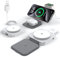 KEEPRO für MagSafe Ladegerät, 3 in 1 Ladestation für Apple Watch Und iPhone, Faltbar Kabelloses Wireless Charger Ständer für iPhone 16/15/14/13/12, AirPods Pro/3/2 & Apple Watch mit Adapter-Weiß