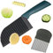 lafomukea 2 Stück Kartoffelschneider, Wellenschneider, Crinkle Cutter, Wellenmesser für Gemüse, Riffelmesser für Pommes, Professionelles Edelstahl Crinkle Chip Cutter für Erwachsene und Kinder