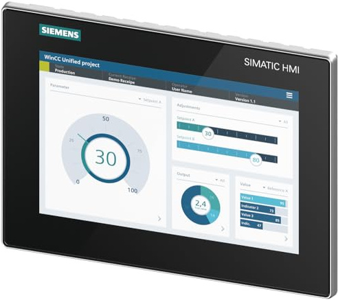 SIEMENS 6AV2128-3KB06-0AX1, SIMATIC, HMI-Panel, MTP1000 Unified Comfort, TFT, 1280 x 800pixels, 10,1 Zoll