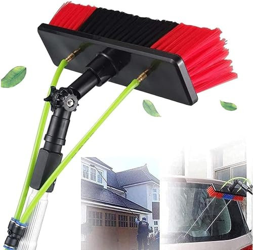 LJPZYOY Outdoor Window Cleaner Water Fed Pole Kit 39ft Length,Telescopic Cleaning Brush Washing Set Equipment Telescopic Extension Pole Cleaning for Window Glass Extendable Cleaner