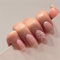 24 PCS False Nails, French Bow False Nails, Medium Length, Comes with Glue for Easy Application, Fake Nails for Women, Almond Shape