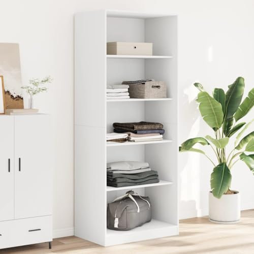 Juroupi Kleiderschrank Weiß 80x50x200 cm Schlafzimmer Schrank Kleiderschrank Schlafzimmer KleiderschräNke Holzwerkstoff - 3307720
