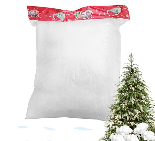 Flores de nieve reales La disposición de los paisajes nevados proporciona herramientas, nieve artificial de Navidad nieve falsa decoraciones de nieve para las vacaciones de algodón árbol de Navidad