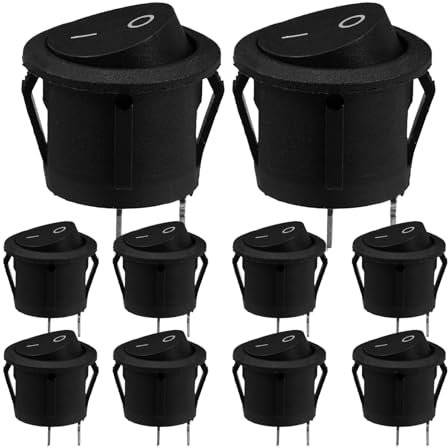 DRESSOOS Pack Voiture Bateau Camping-car Marin Broche 2 Positions 6 A/250 V 10 A/125 V Installation Facile Performance Apparence Élégante