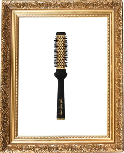 Labor Federico Fashion Style Professionelle Thermobürste, 25 mm, ergonomischer Griff, Schwarz und Gold