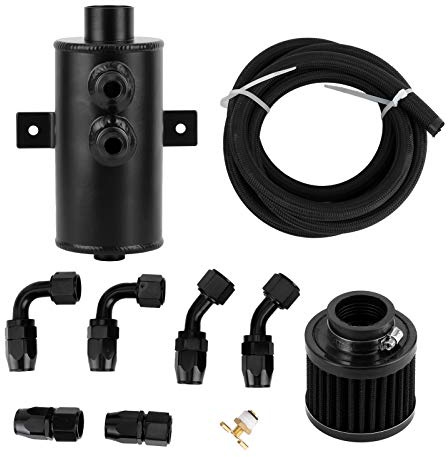 Oil Catch Can Kit 750ml, Decanter Vapori Olio Universale in Alluminio AN10 – Recupero Vapori Motore Efficace con Filtro Integrato e Tubo da 3 Metri per Protezione e Prestazioni Motore
