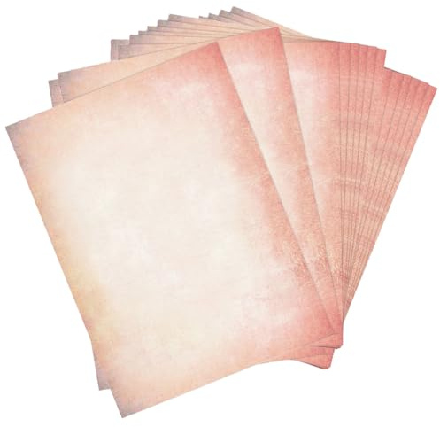 Lxtness 60 Blatt altmodisches Briefpapier/Vintage Design Papier DIN A4 | | Briefpapier beidseitig bedruckt,Ideal für Vintage-Einladungen und Briefe