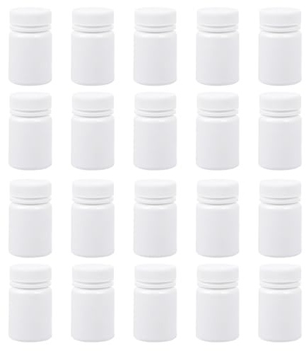 AMUSLESUR 30pcs Capsule Containers Portable Moistproof Holders Pe Material Compact Sub Bottles for Outdoor Use Carrying Capsules and Vitamins
