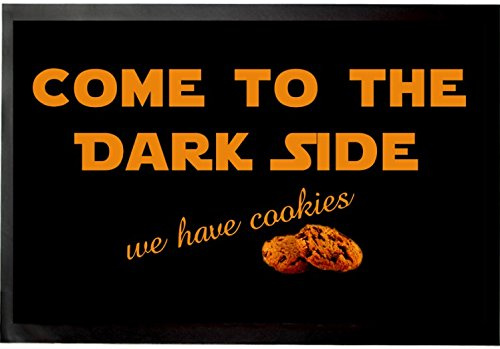 1art1 Come to the Dark Side | Fussmatte Haustür lustig | Fussmatte Spruch | Fußmatte lustig 40 x 60 cm