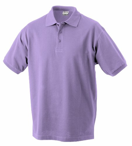 James & Nicholson Herren Classic Polo Poloshirt, Lila, Large