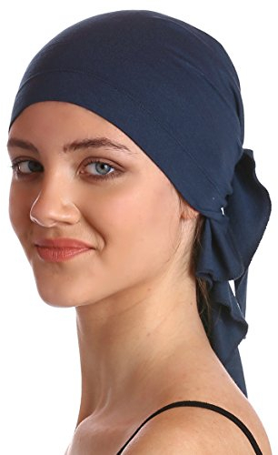 Deresina Headwear Plaine Unisexe Bandana pour Perte De Cheveux, Cancer, Chimio (Denim)