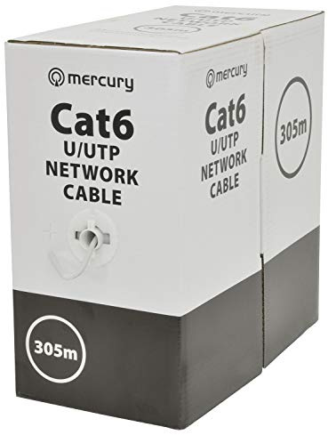 Mercury | Cat6 High Speed Oxygen Free Solid Copper Network Cable | Grey 305m