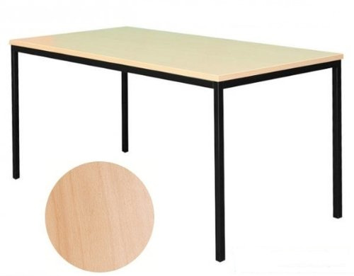 Lüllmann Schreibtisch Buche Dekor 140x60cm | Profi Besprechungstisch, Büromöbel, Verkaufstisch, Computertisch, 331041