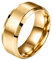 Flongo Breite 8mm Edelstahl Partner Ring Ringe Gold Golden Band Valentine Lieben Paar Verlobung Engagement Verlobungsringe Hochzeit Poliert Herren, Damen 49MM