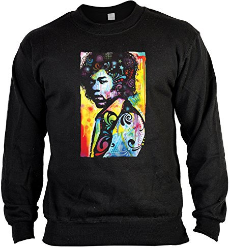 Pop Art Style Sweatshirt Neon Jimi Hendrix Sweater 4 Heroes Geburtstag Geschenk geil Bedruckt