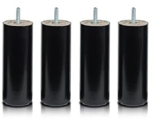 Coreme Pieds Bois 25 cm Noir