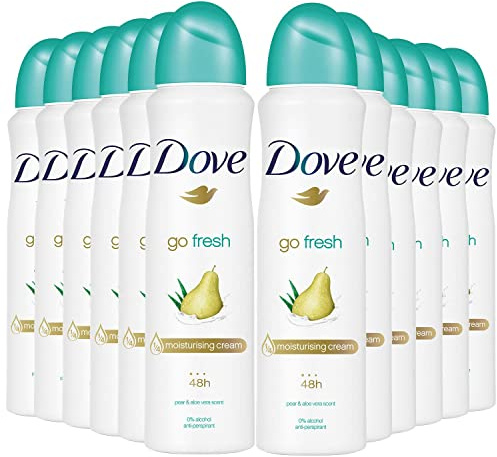 12x Dove Birne und aloe anti transpirant deo spray deospray deodorant 150 ml 48h