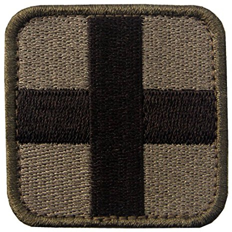 Taktisch Medic Kreuz Armee-Moral ACU Bestickter Aufnäher mit Haken- und Flauschbänder, Multitan