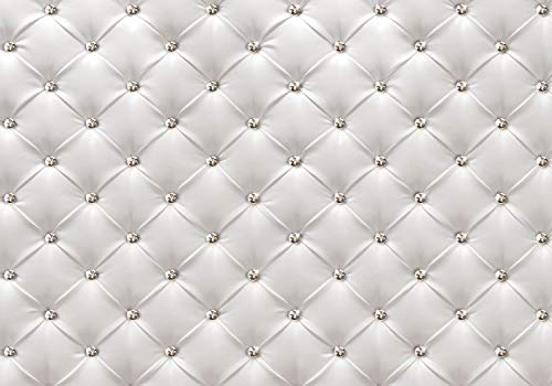 decomonkey Fototapete selbstklebend Leder 392x280 cm XXL Selbstklebende Tapeten Wand Fototapeten Tapete Wandtapete klebend Klebefolie Diamanten
